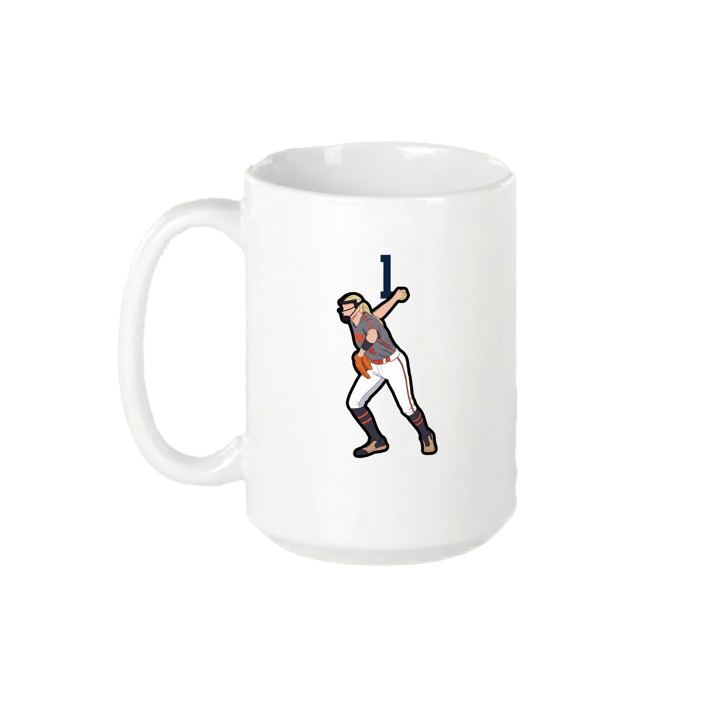 15oz Coffee Mug — Number Top in White
