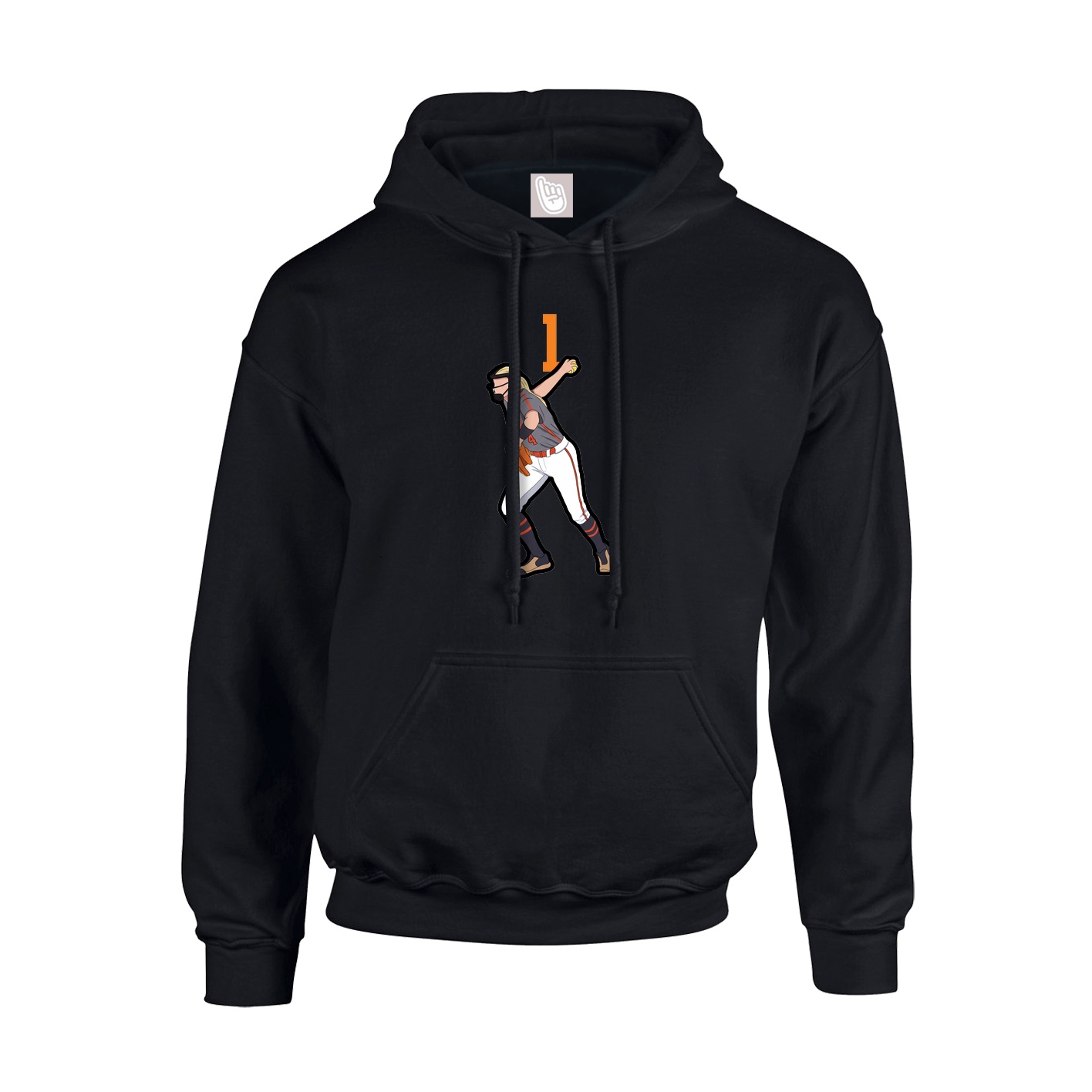 Hoodie — Number Top in Black