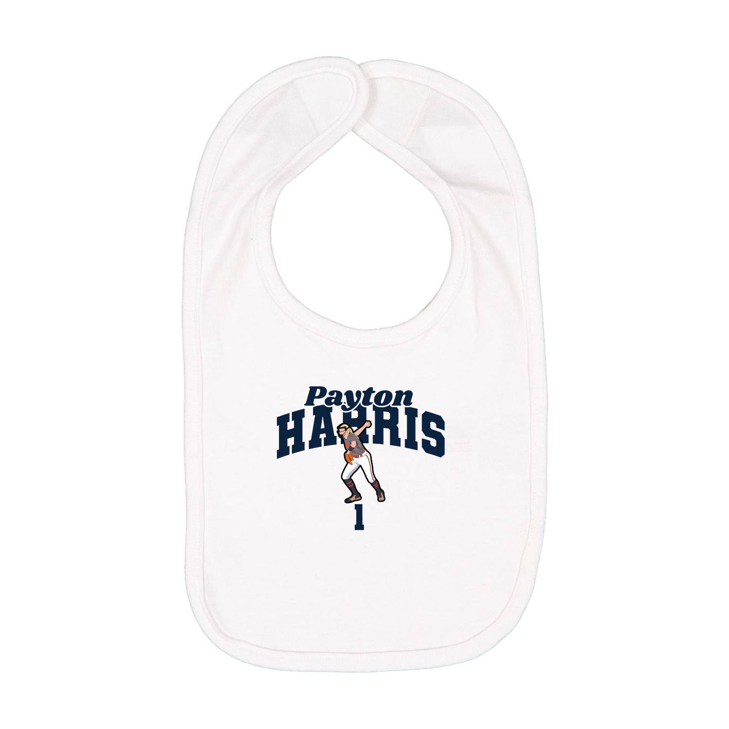Infant Bib — Signature Arch in White