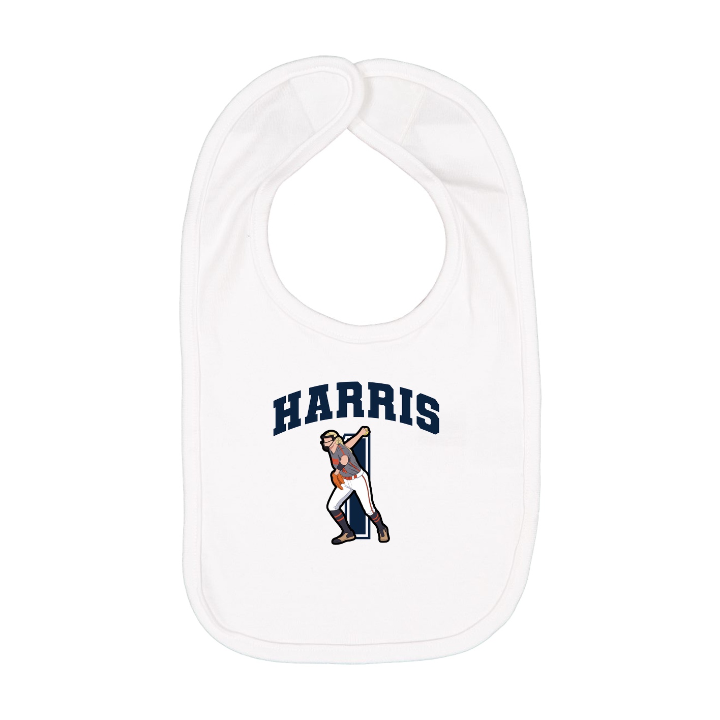 Infant Bib — Number in White