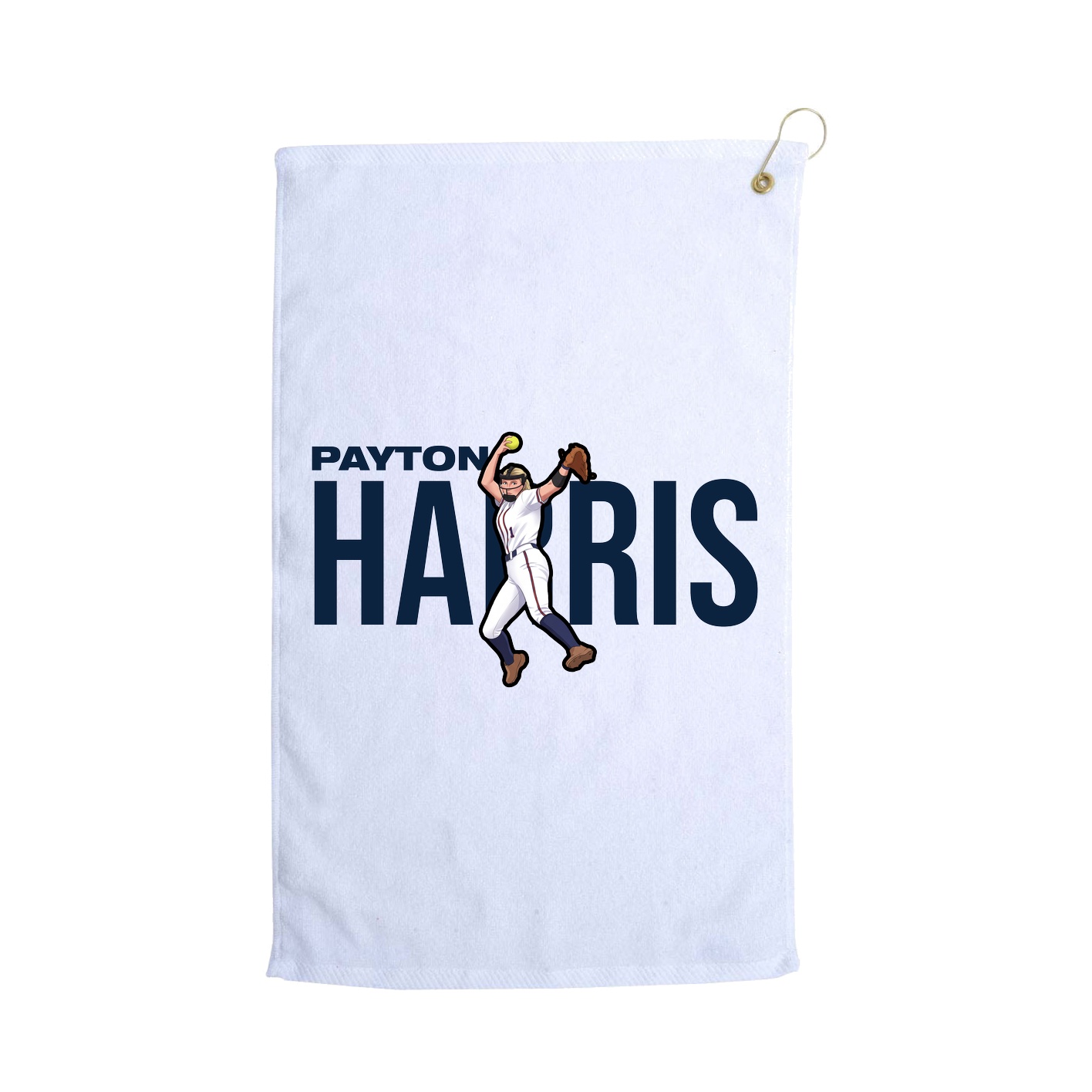 Golf Towel — Player Name in White