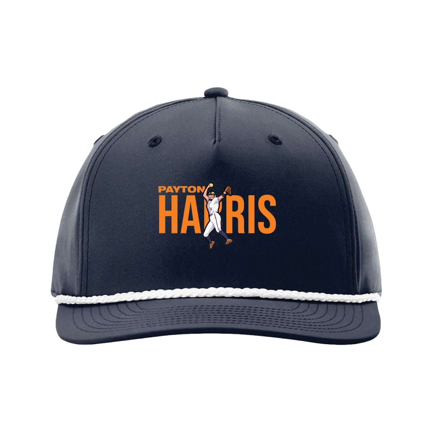 Five-Panel Classic Rope Cap — Player Name in Navy