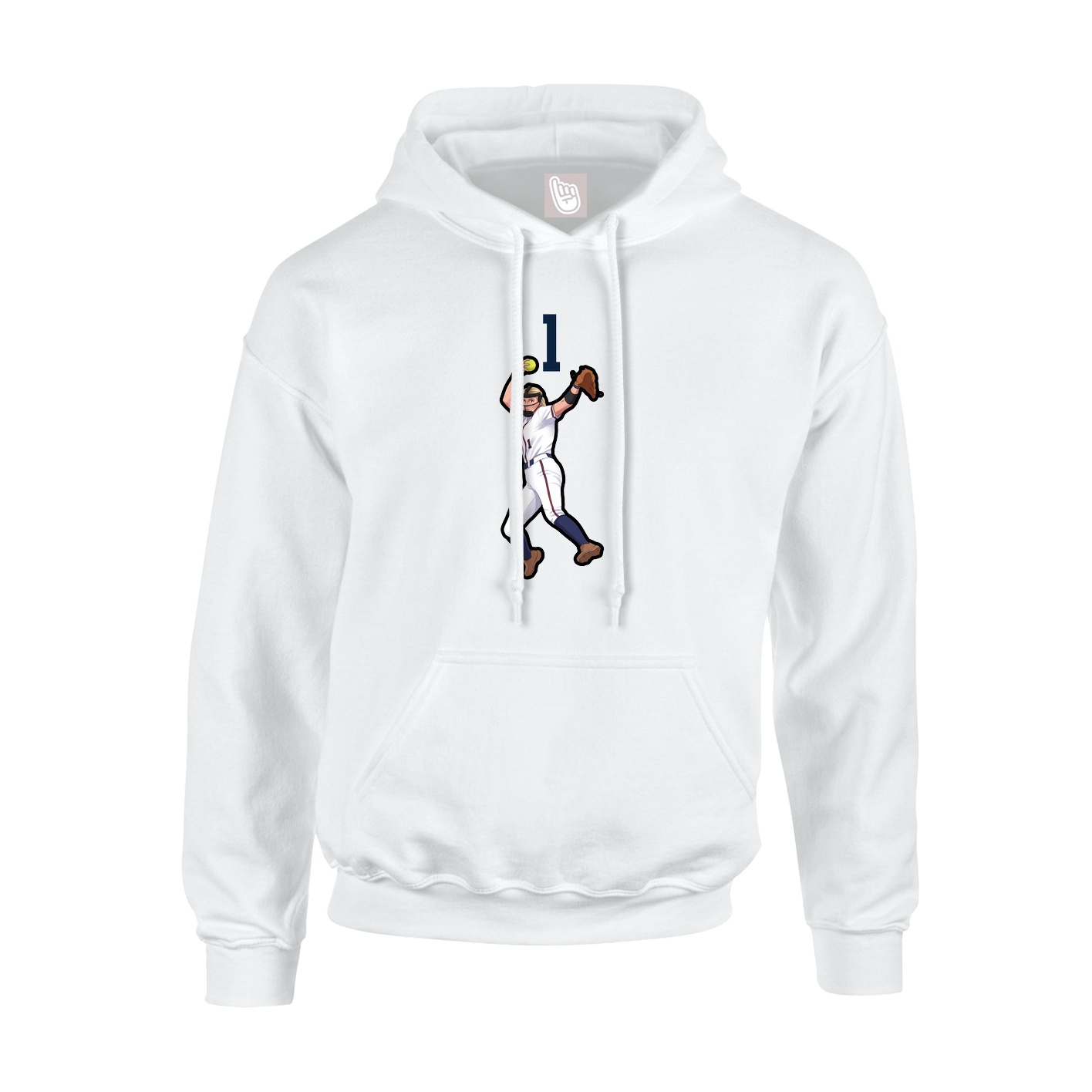 Hoodie — Number Top in White