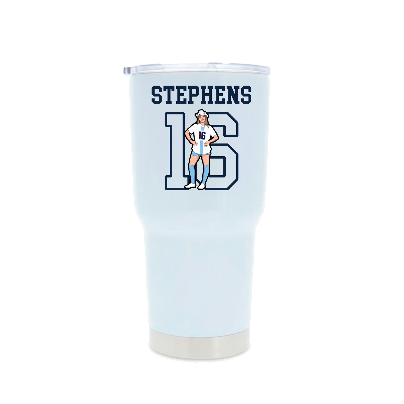 30oz Stainless Steel Tumbler — Shirsey in White