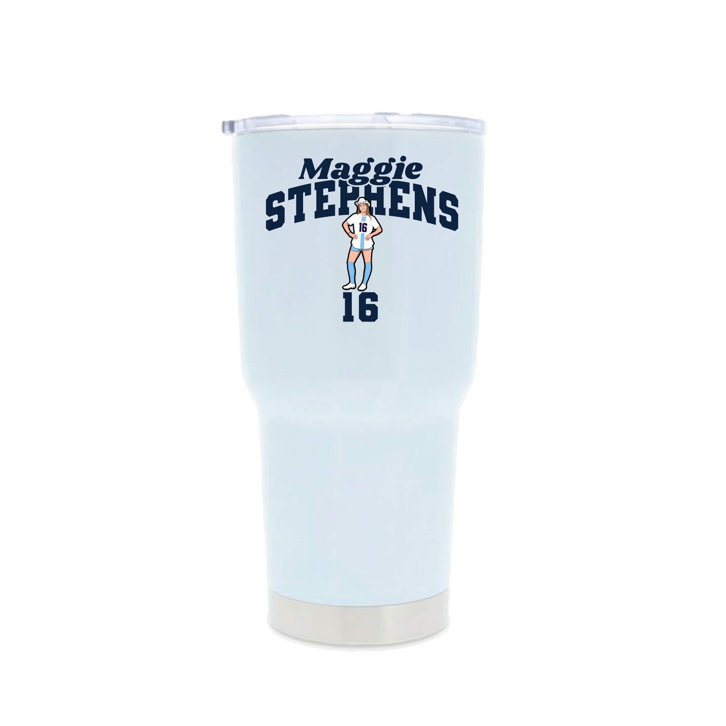 30oz Stainless Steel Tumbler — Signature Arch in White