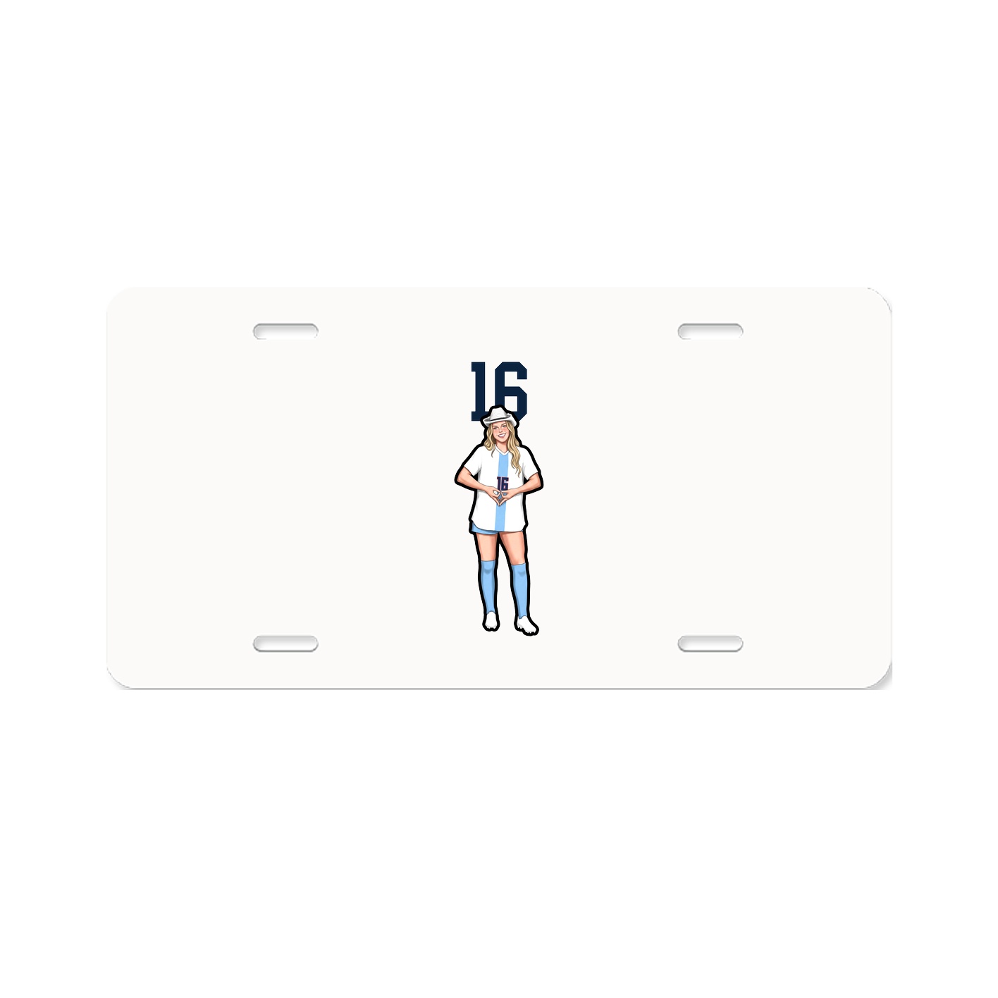 License Plate — Number Top in Classic