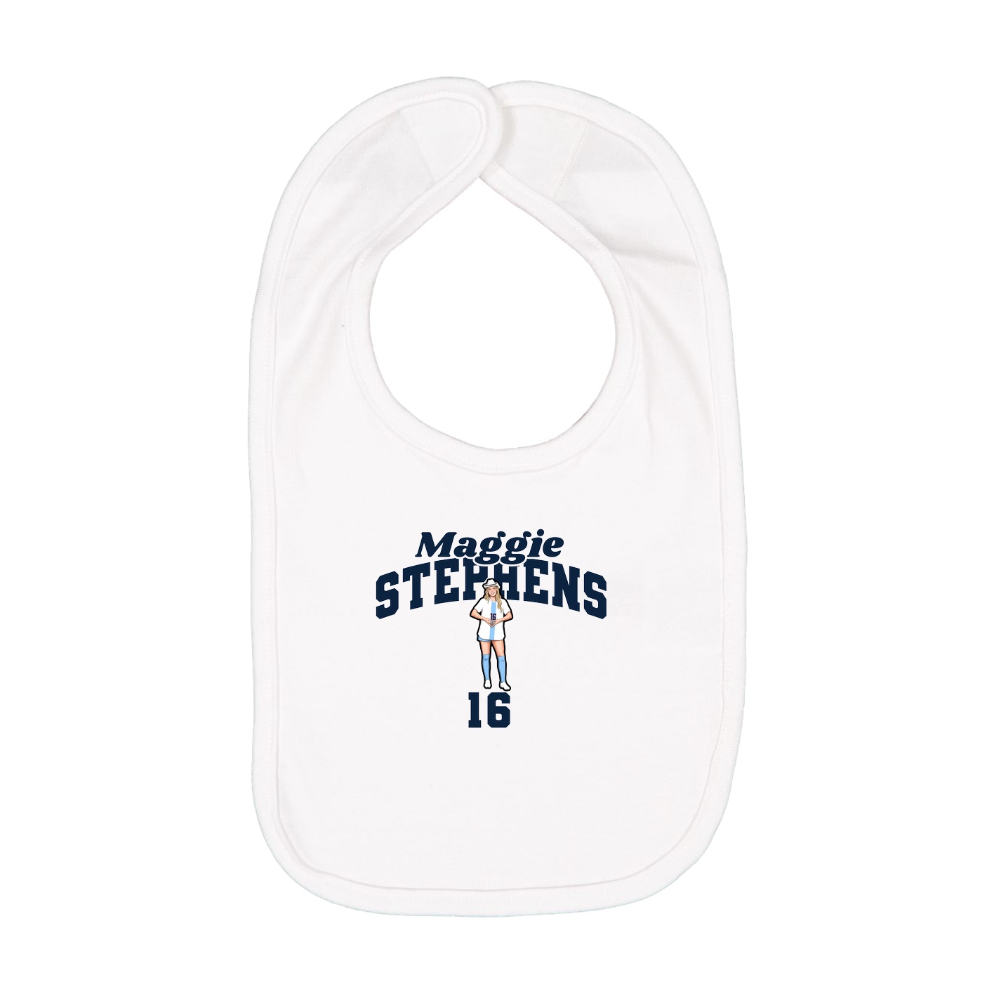 Infant Bib — Signature Arch in White