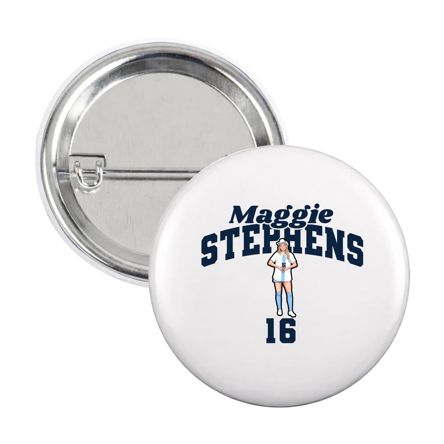 Game Day Button — Signature Arch in White