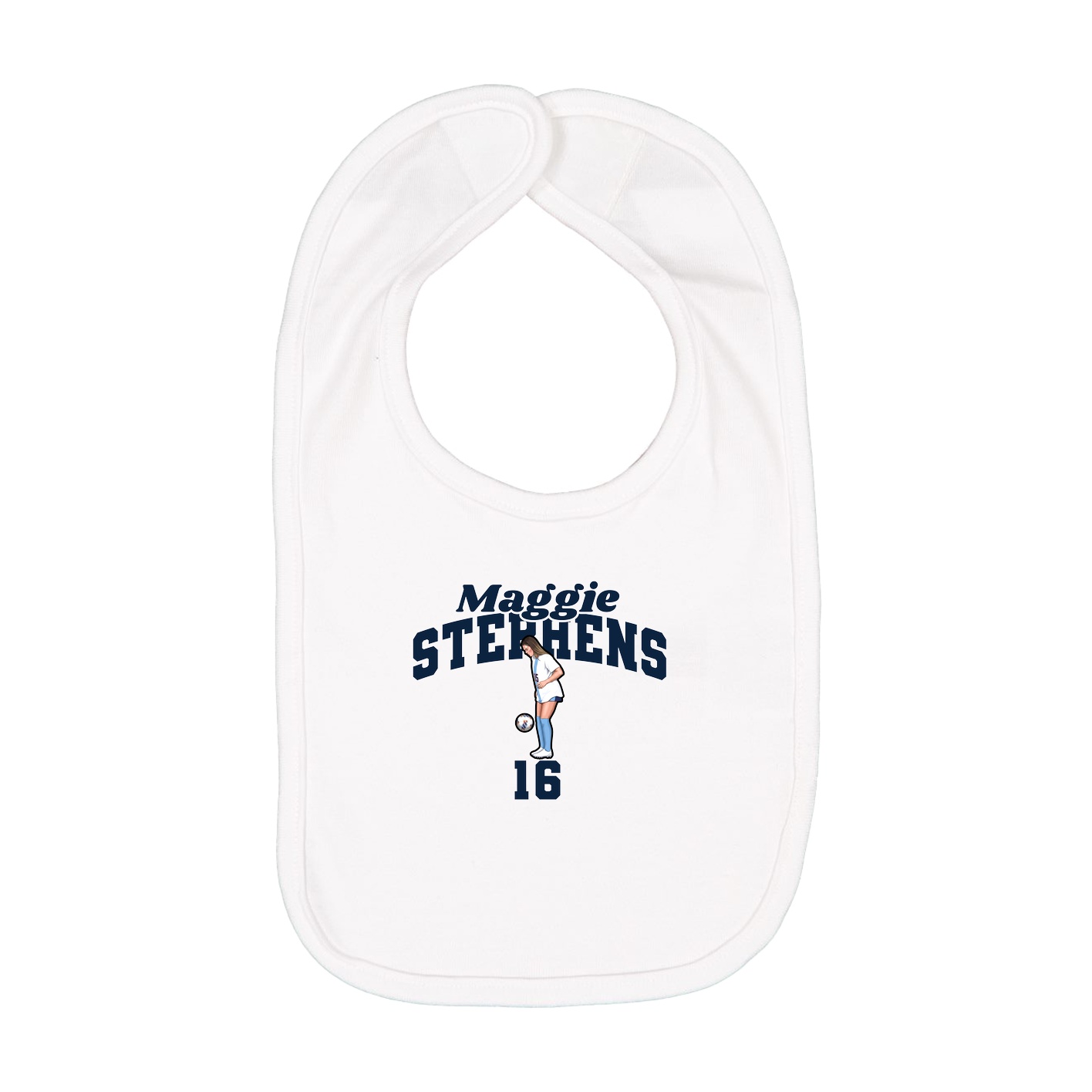Infant Bib — Signature Arch in White