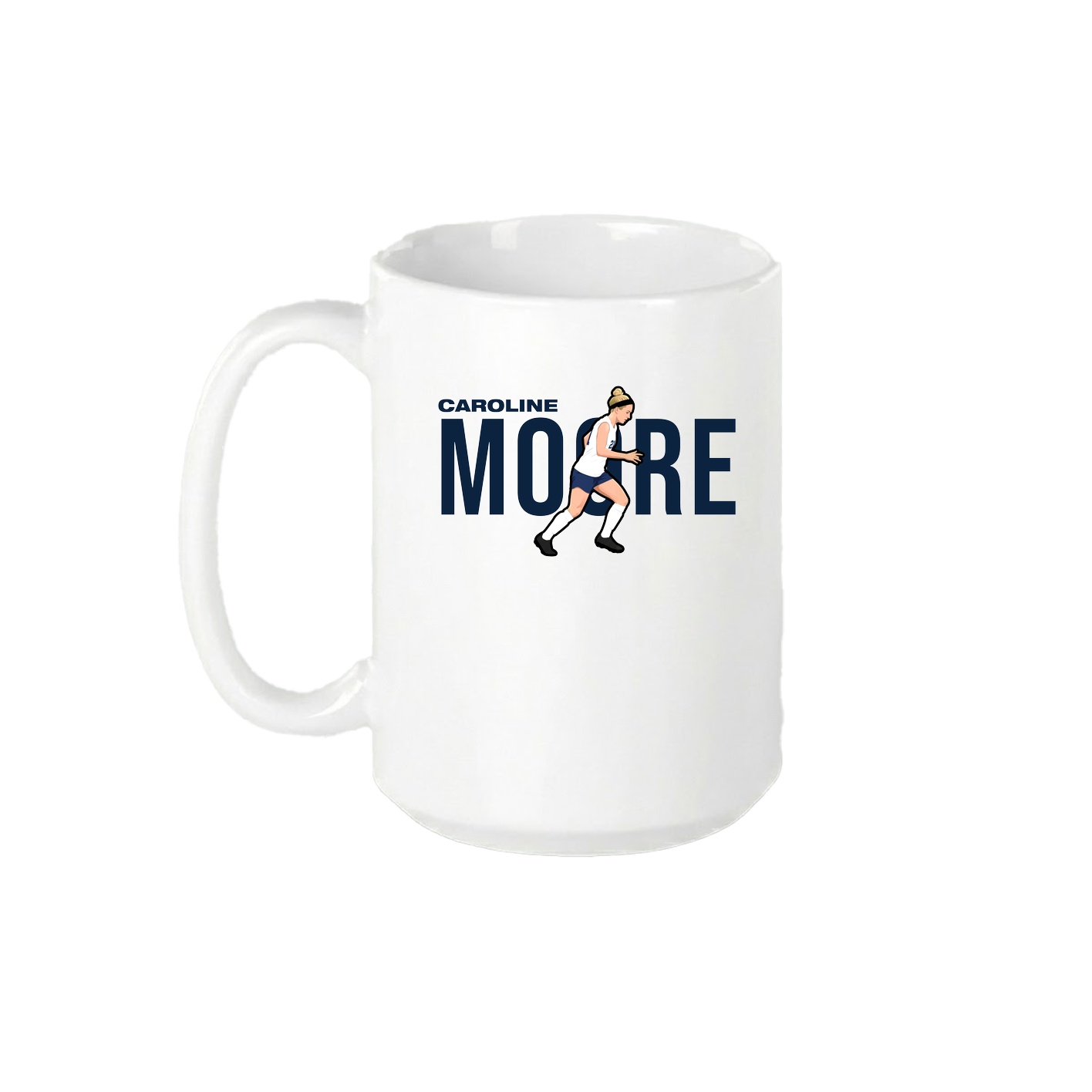 15oz Coffee Mug — Player Name in White