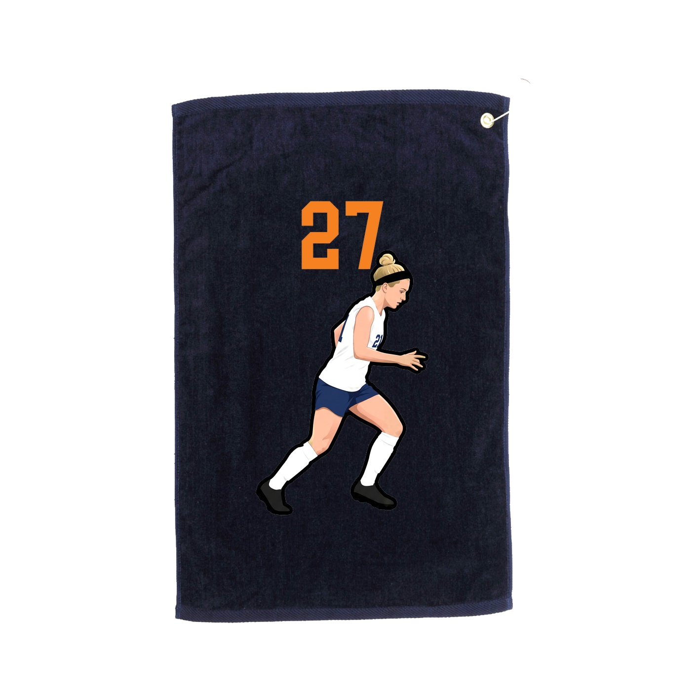 Golf Towel — Number Top in Navy