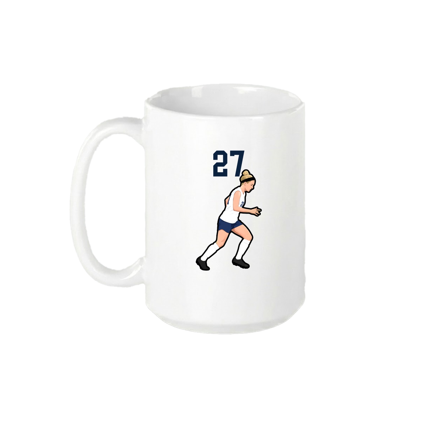 15oz Coffee Mug — Number Top in White