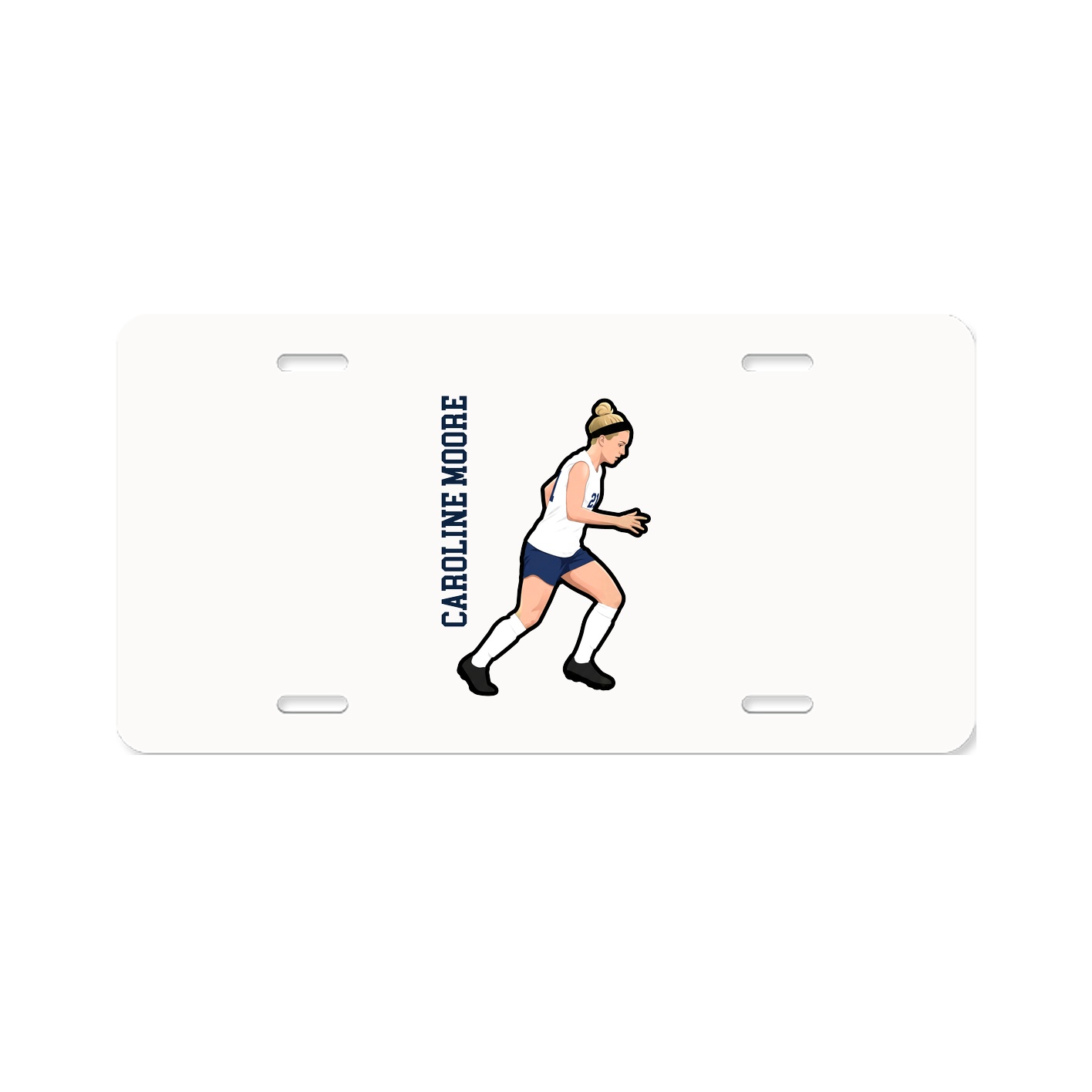 License Plate — Name Vertical in Classic