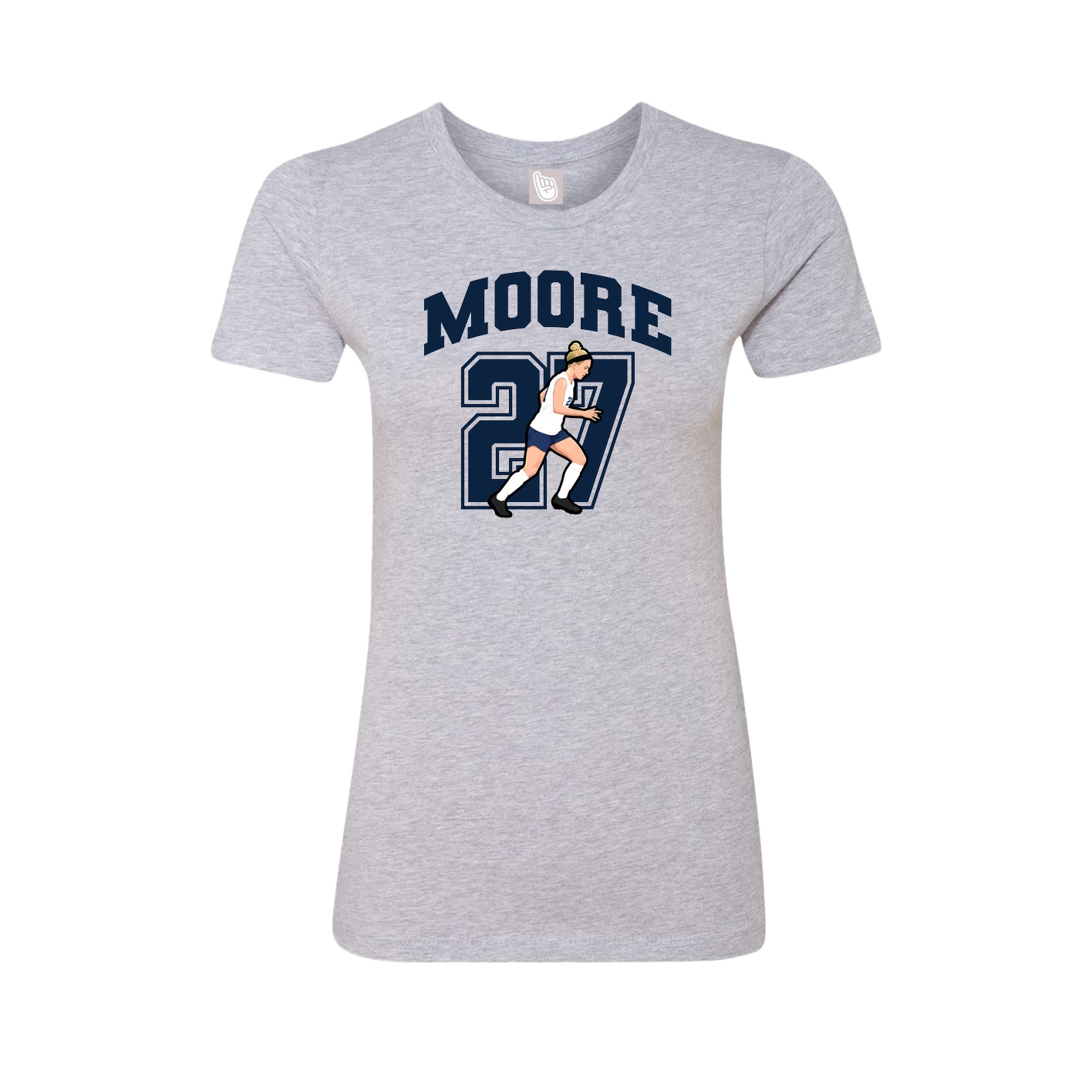 Fitted Women's Tee — Number in Grey