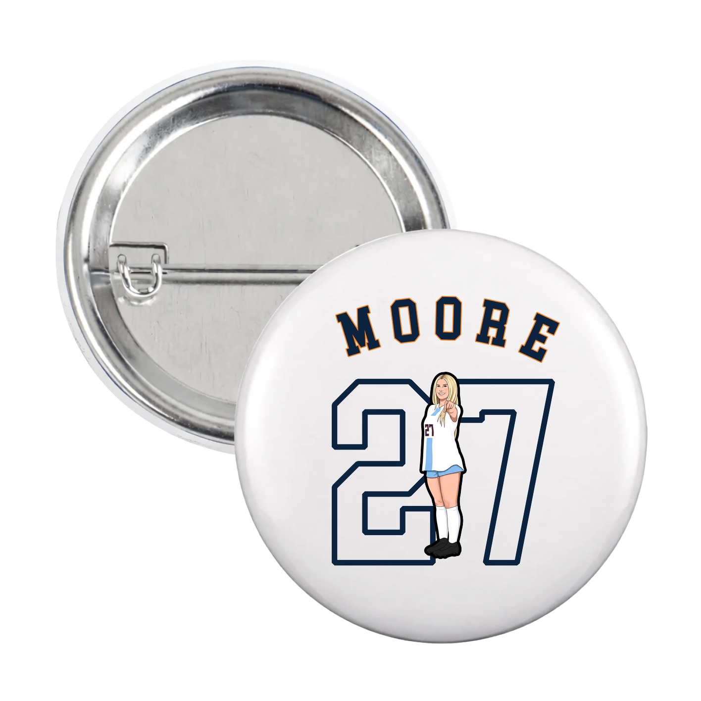 Game Day Button — Shirsey Arch in White