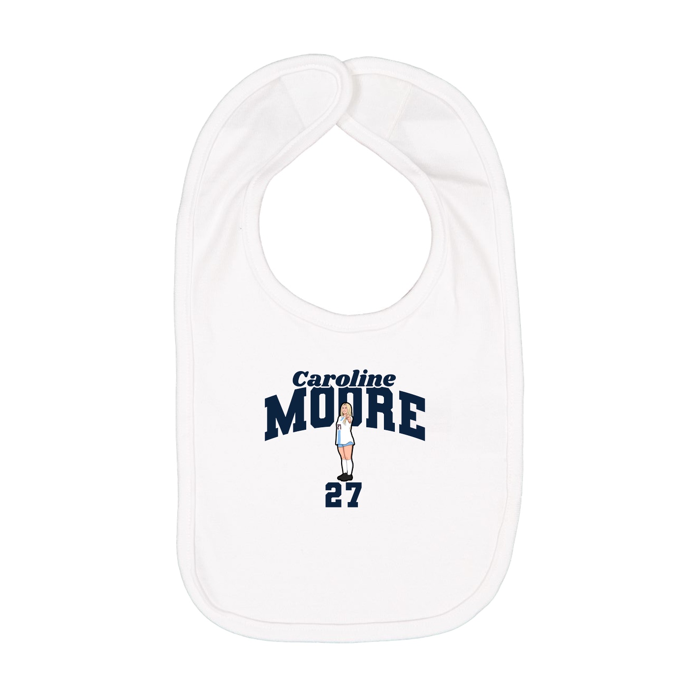 Infant Bib — Signature Arch in White