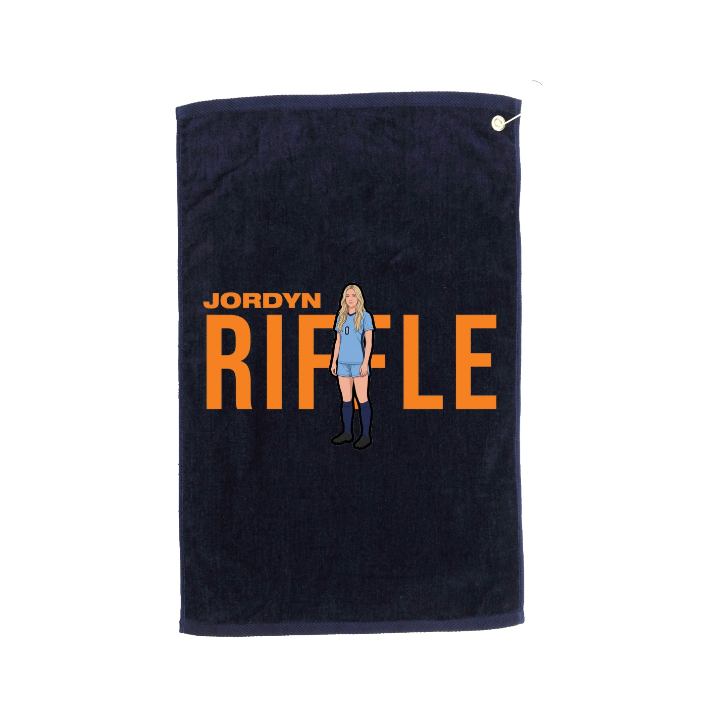 Golf Towel — Player Name in Navy
