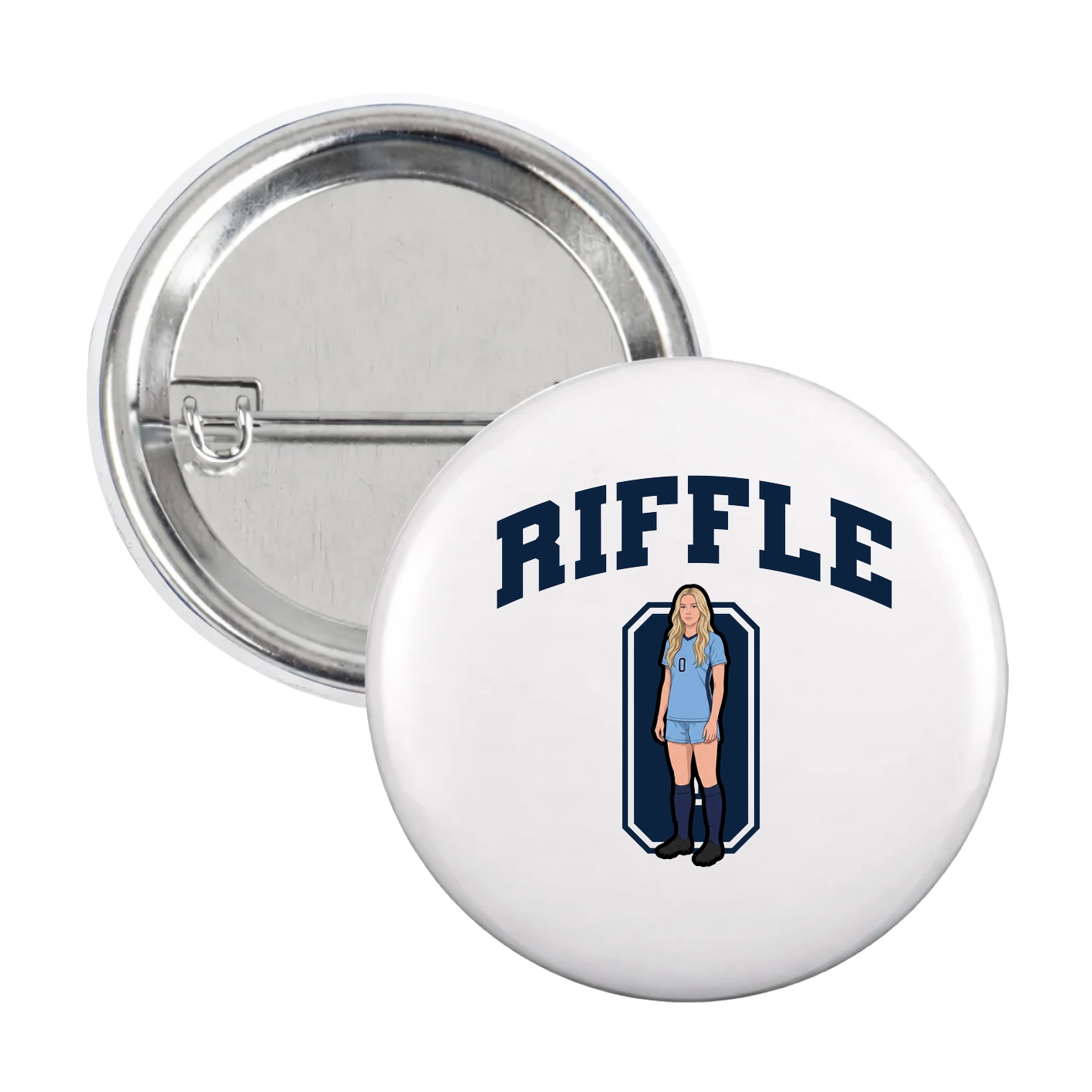 Game Day Button — Number in White