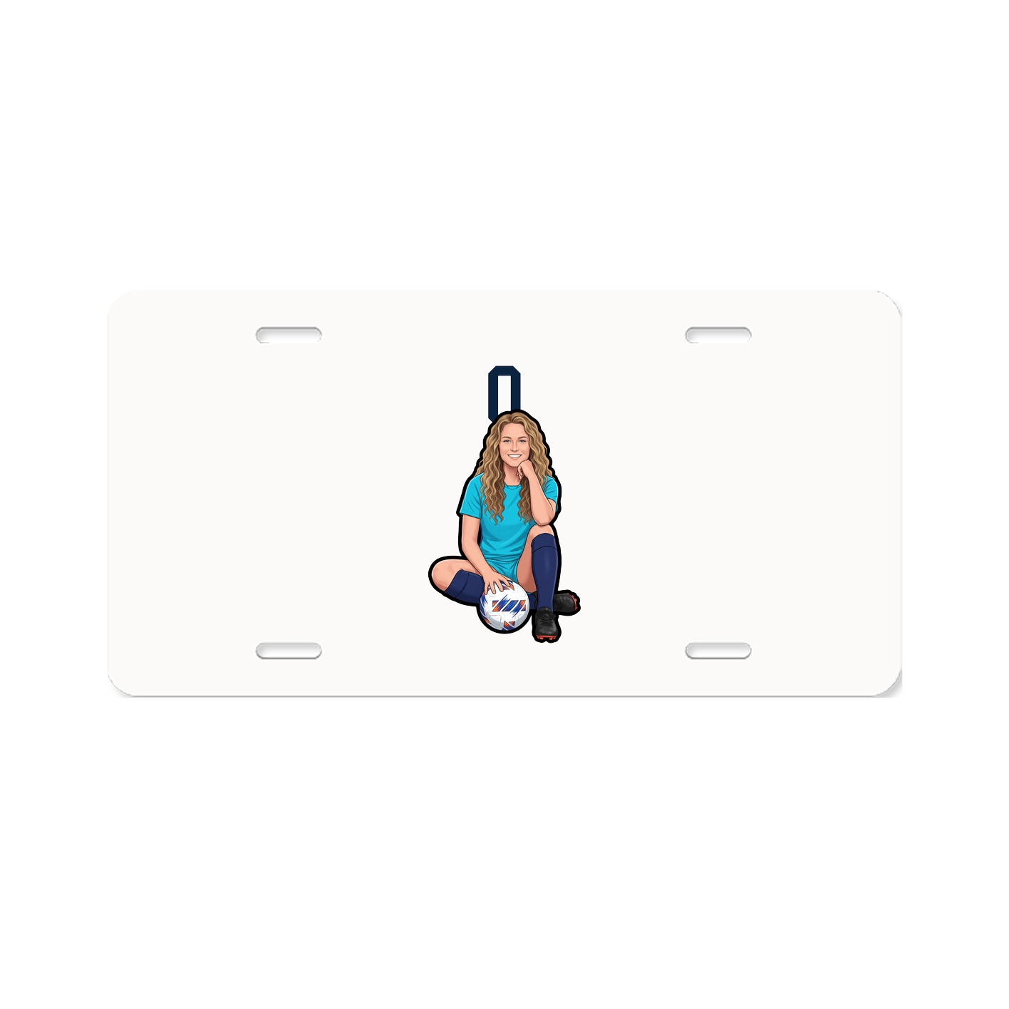 License Plate — Number Top in Classic