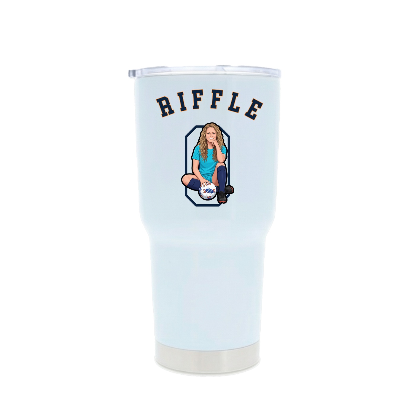 30oz Stainless Steel Tumbler — Shirsey Arch in White