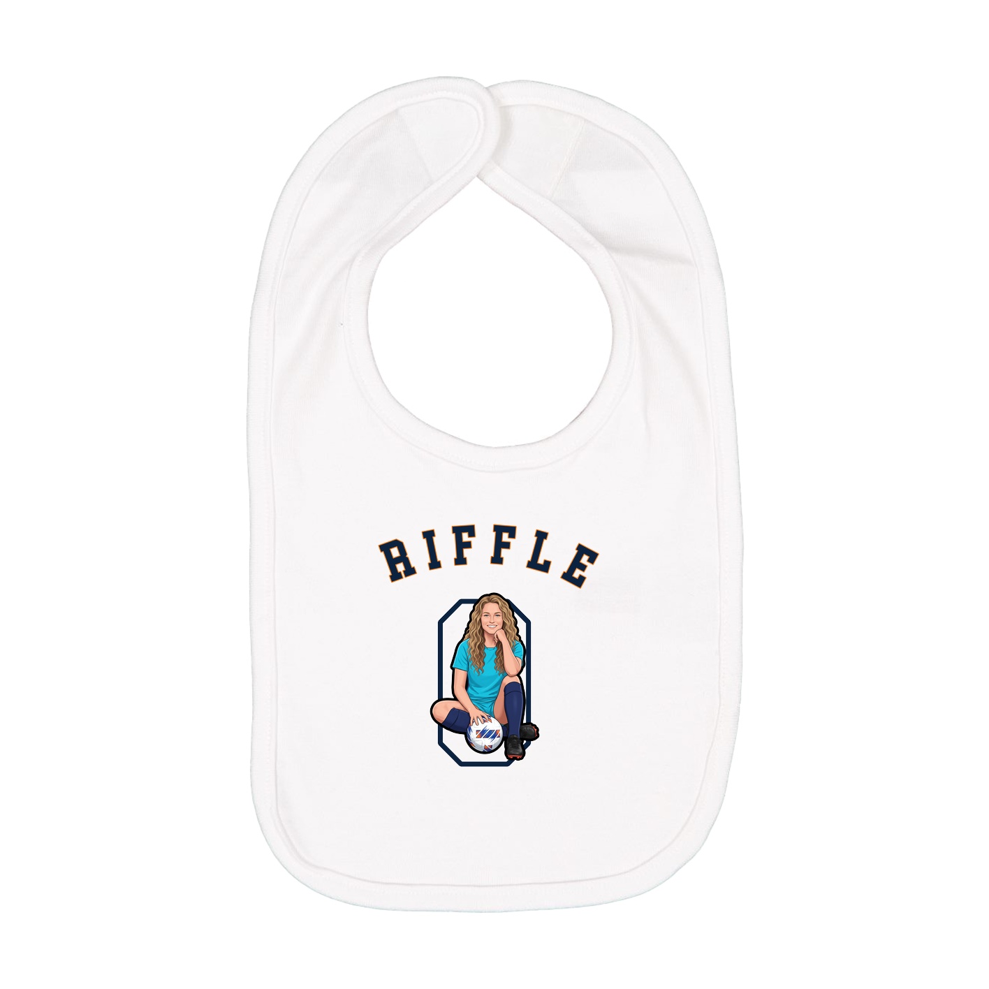 Infant Bib — Shirsey Arch in White