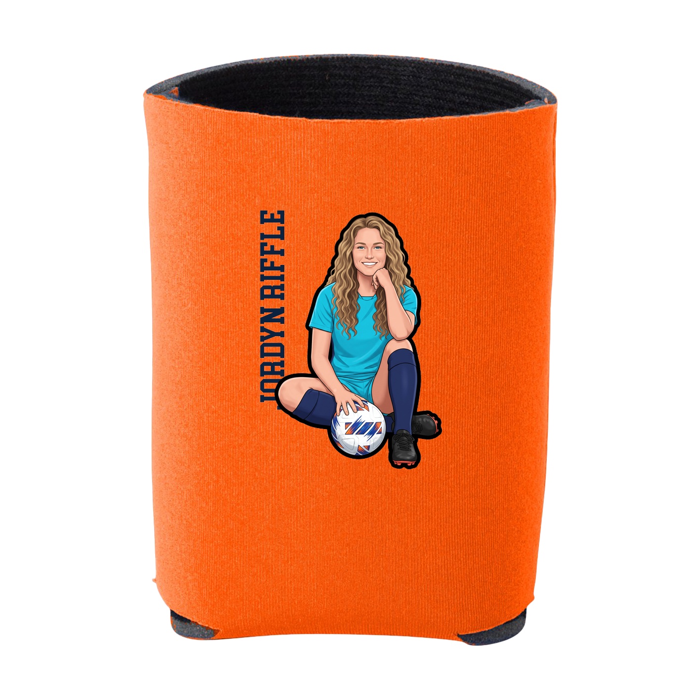 Can Holder — Name Vertical in Orange