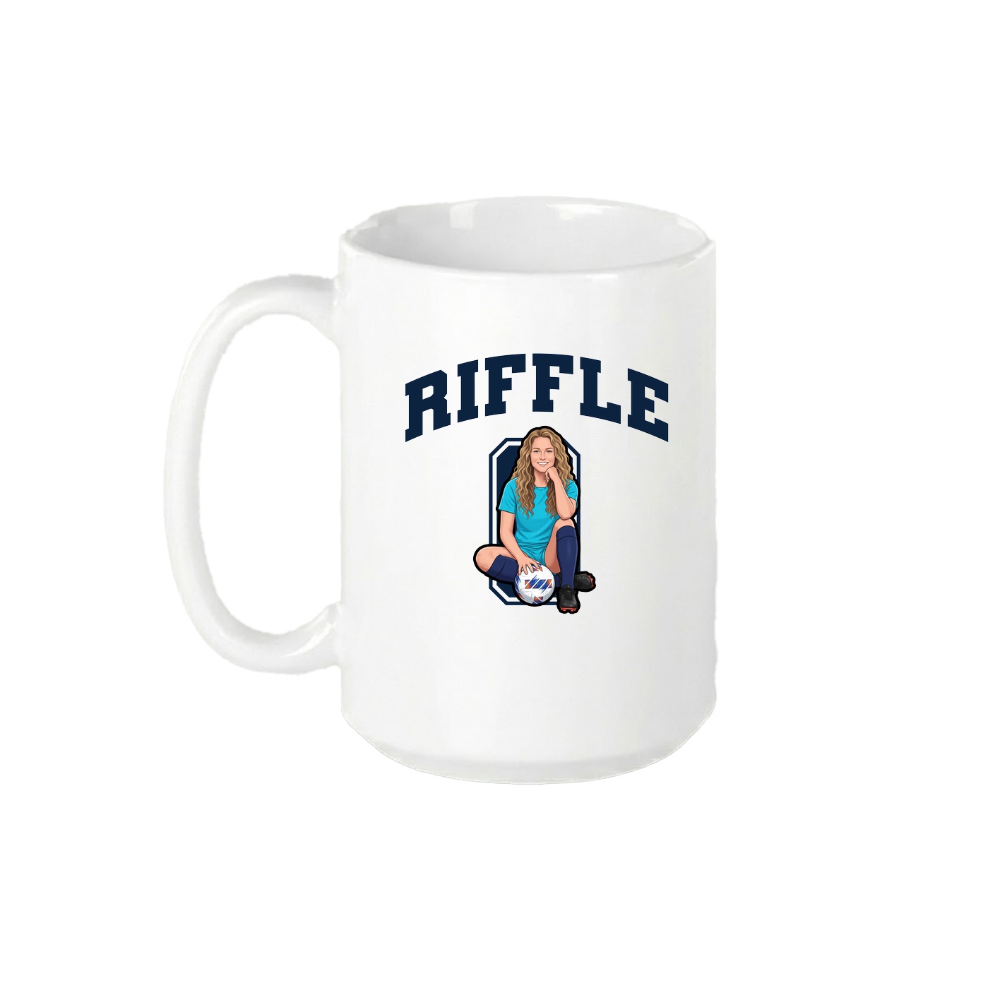15oz Coffee Mug — Number in White