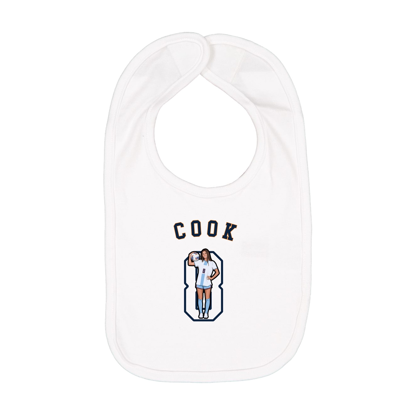 Infant Bib — Shirsey Arch in White