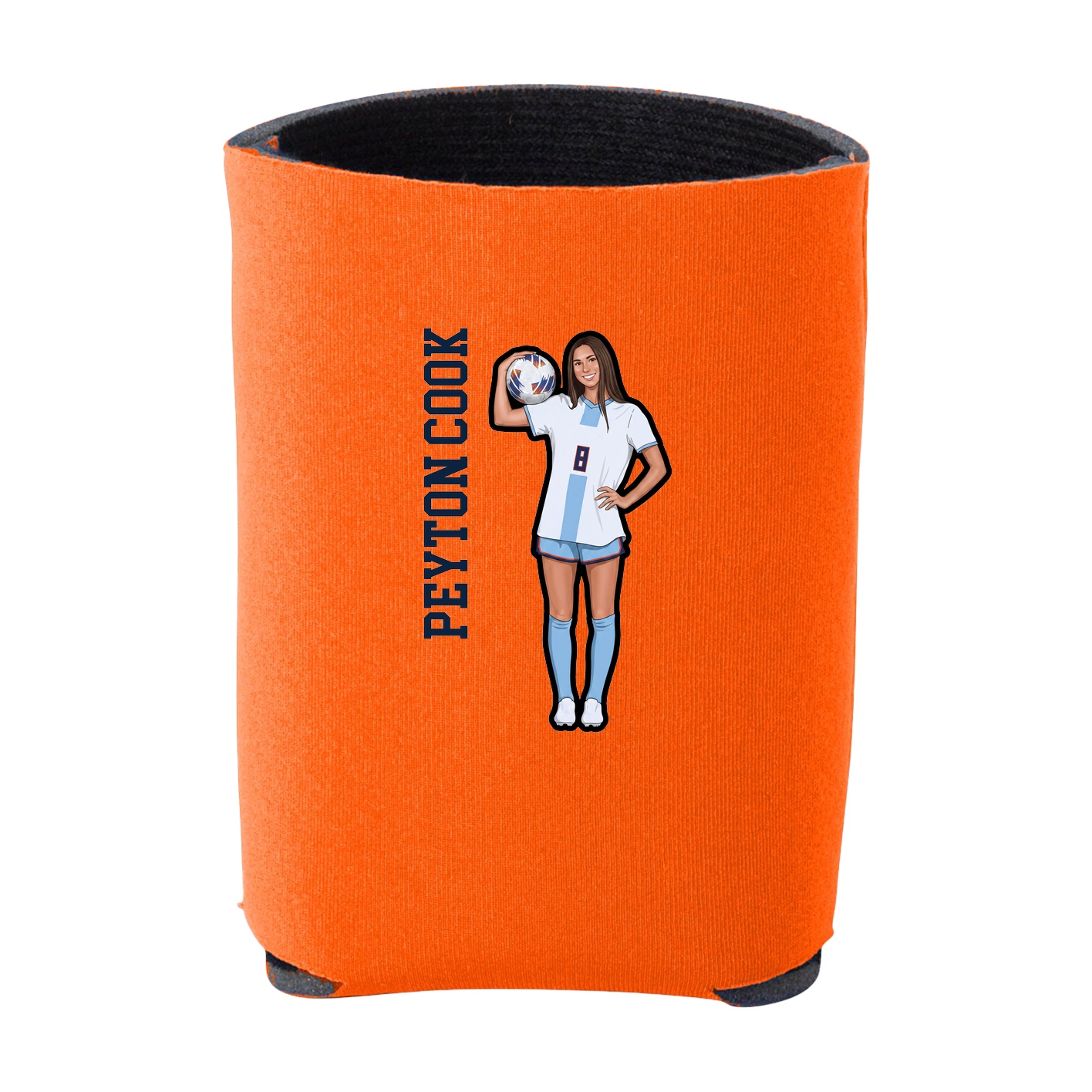 Can Holder — Name Vertical in Orange