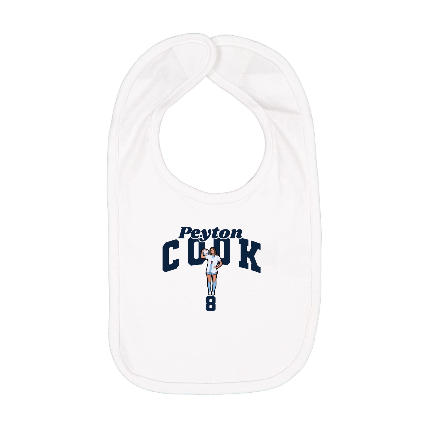 Infant Bib — Signature Arch in White