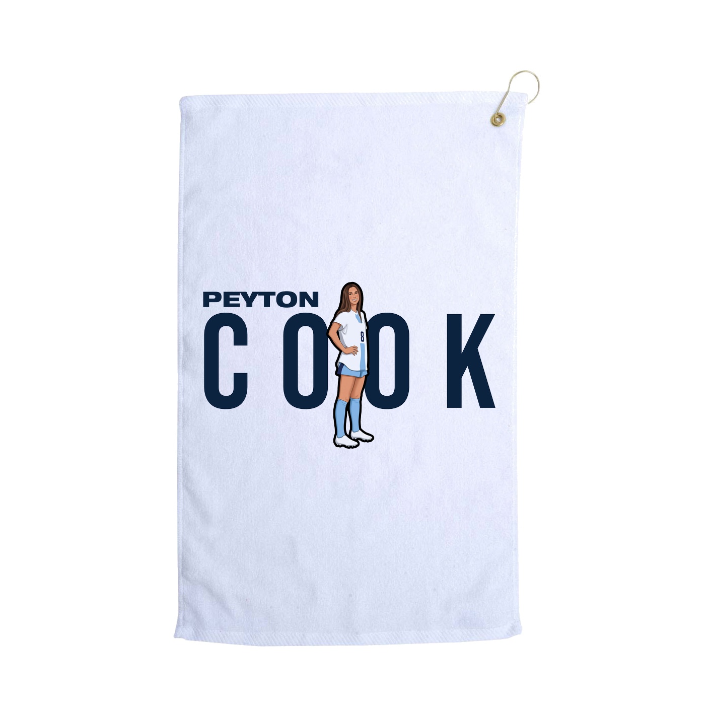 Golf Towel — Player Name in White