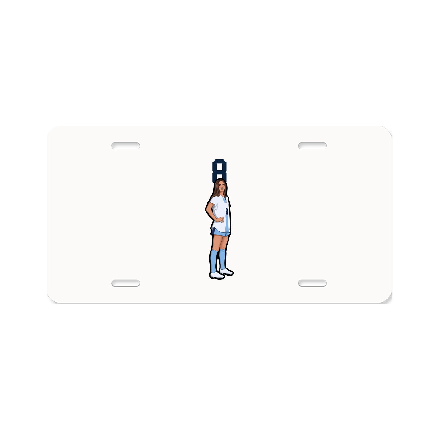 License Plate — Number Top in Classic