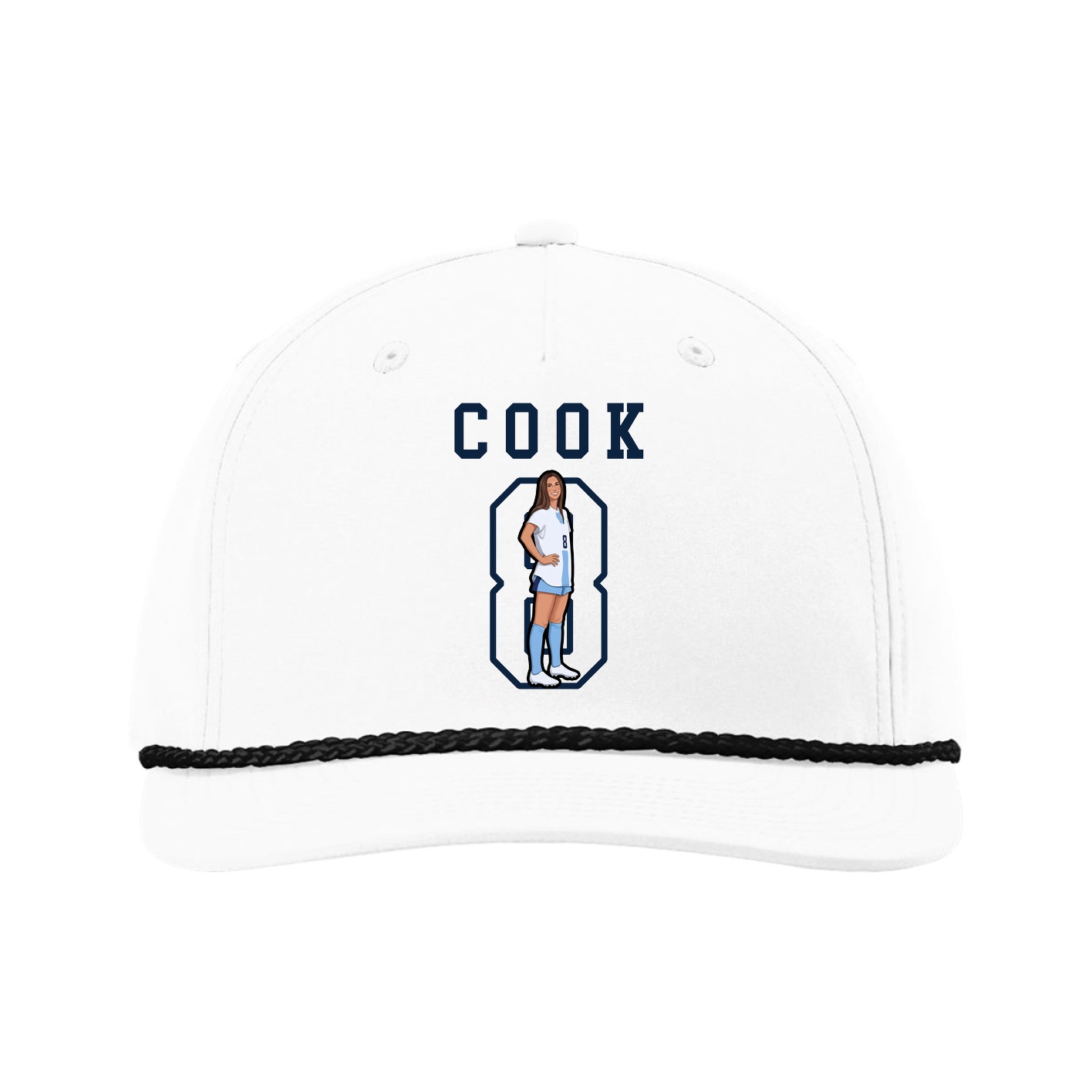 Five-Panel Classic Rope Cap — Shirsey in White