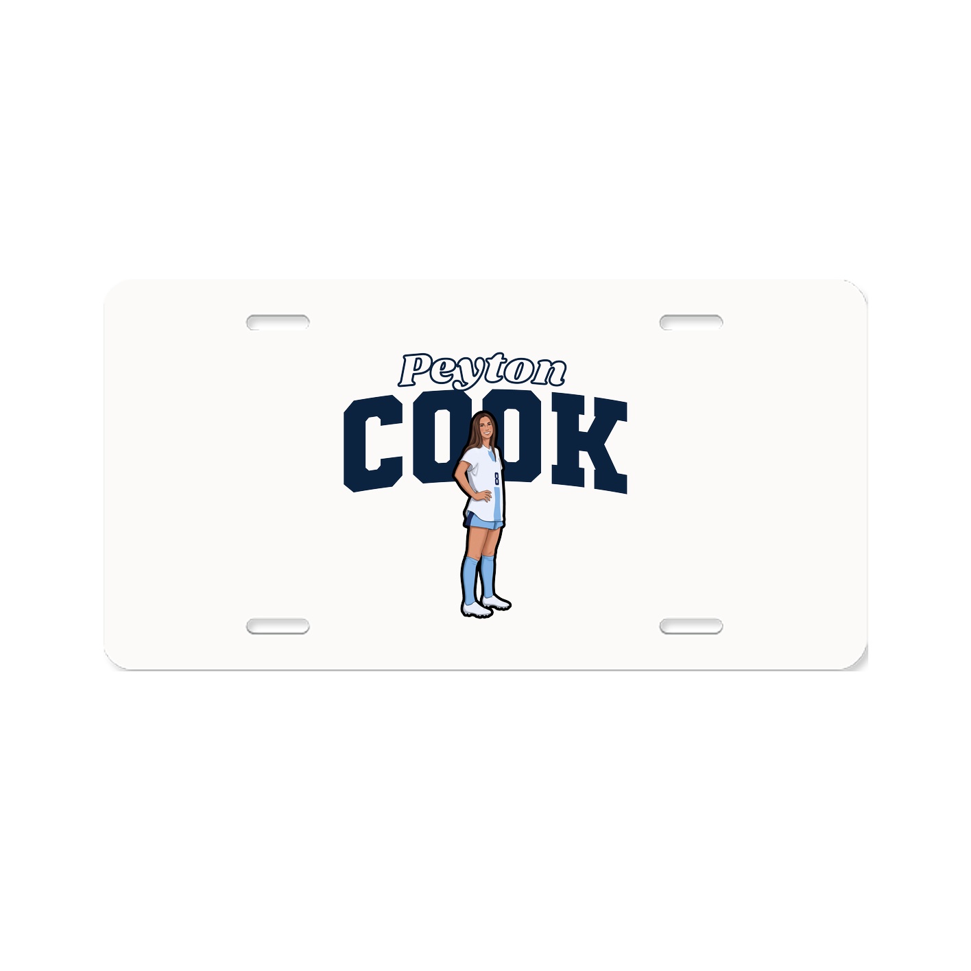 License Plate — Name Arch in Classic