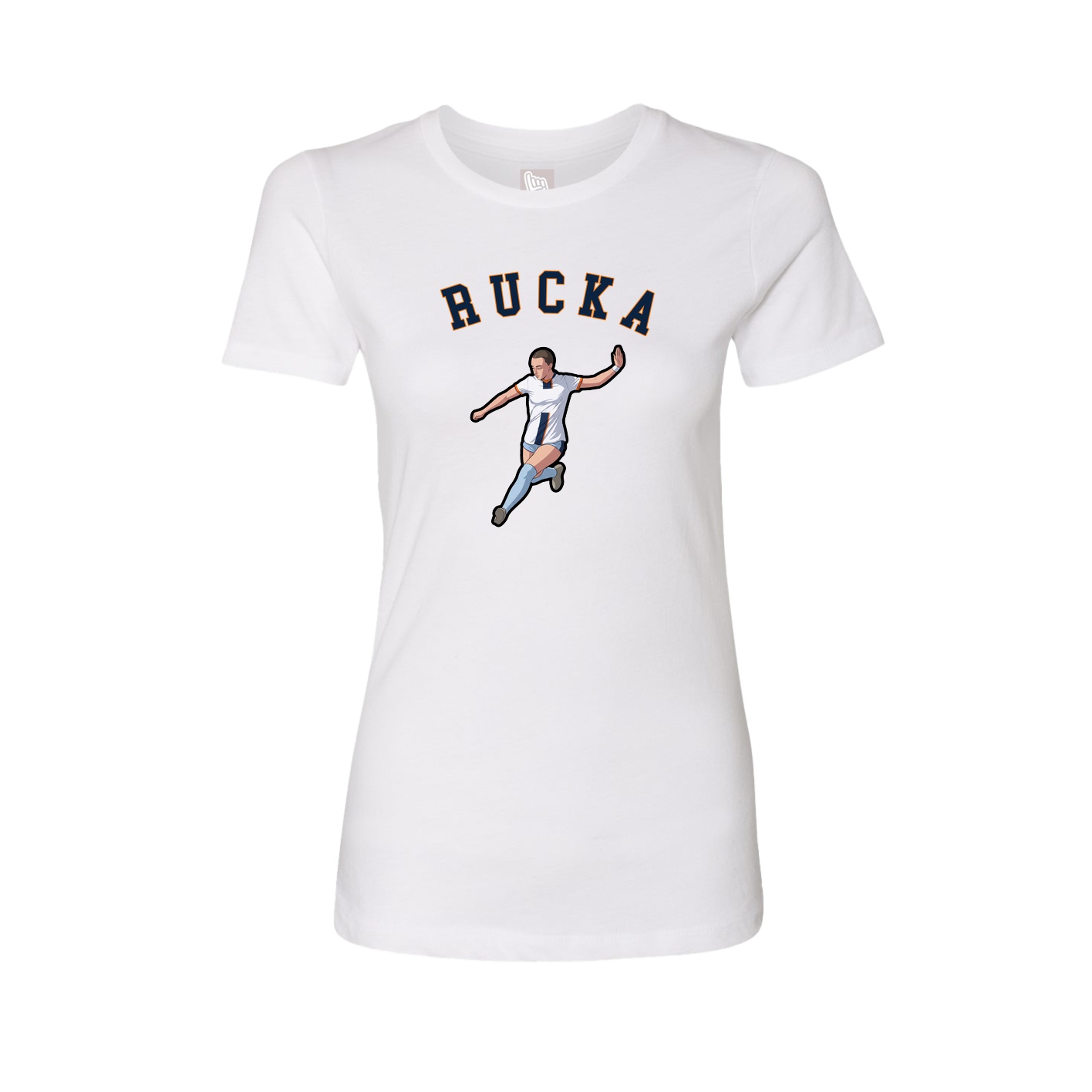 Fitted Women's Tee — Shirsey Arch in White