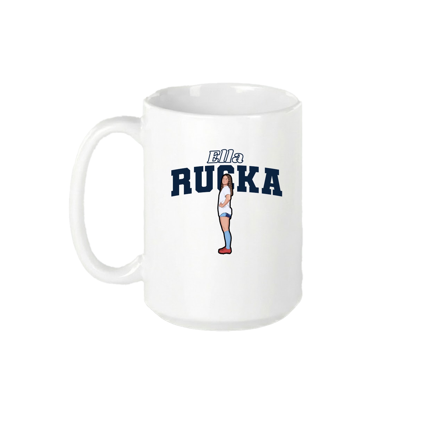 15oz Coffee Mug — Name Arch in White