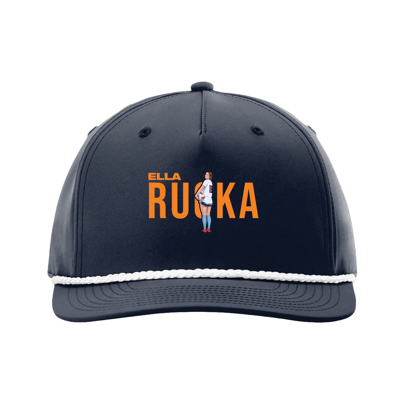 Five-Panel Classic Rope Cap — Player Name in Navy