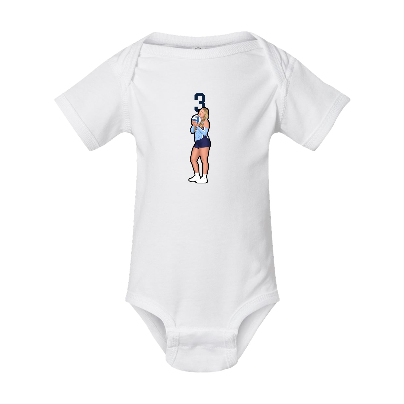 Baby Onesie — Number Top in White