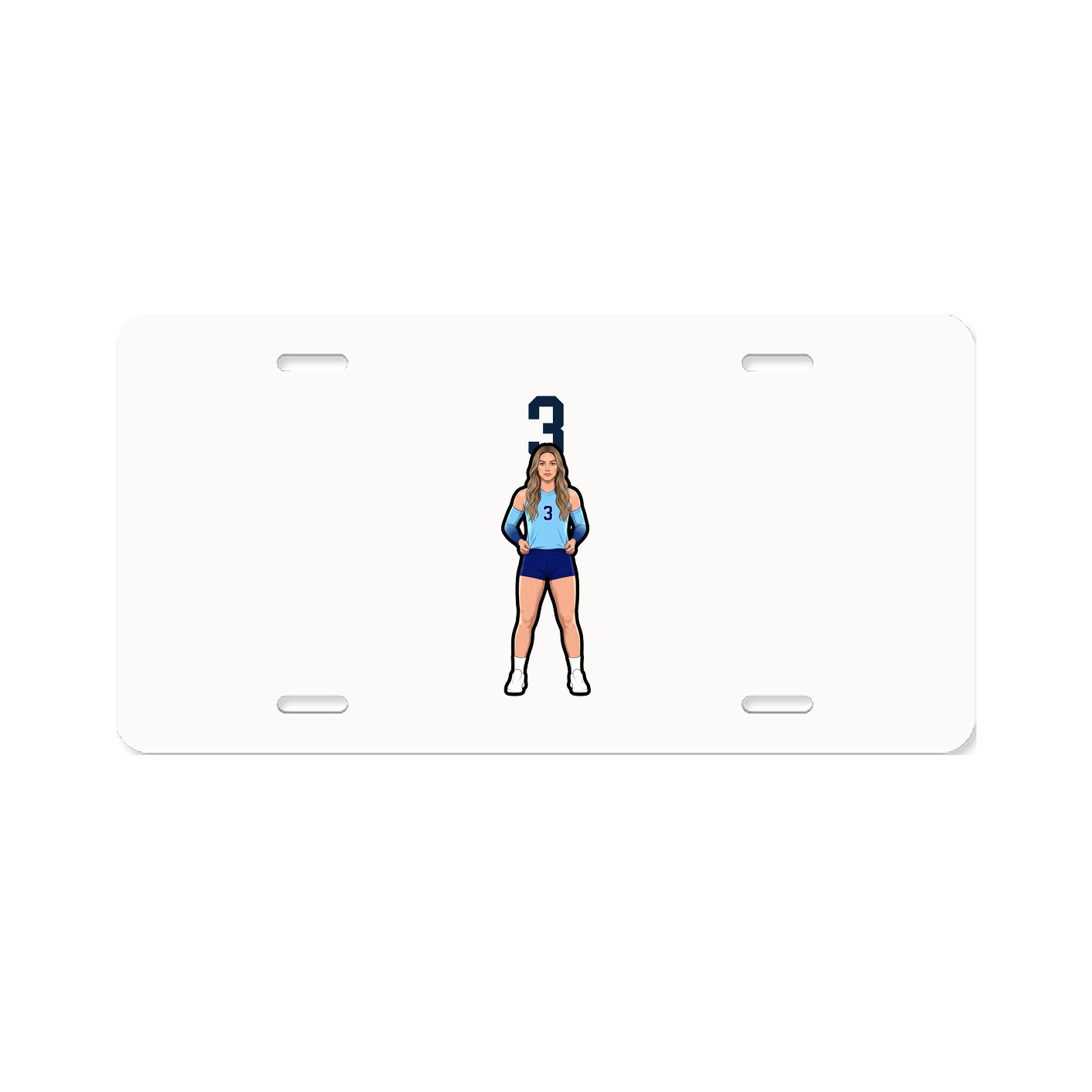 License Plate — Number Top in Classic