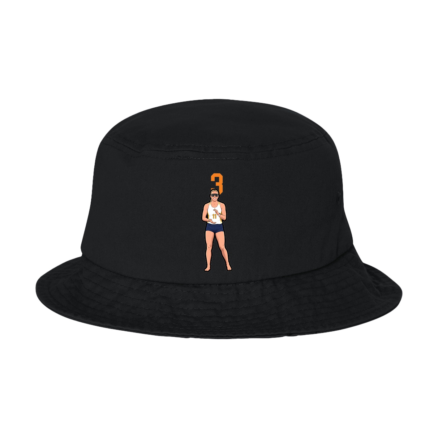 Bucket Cap — Number Top in Black