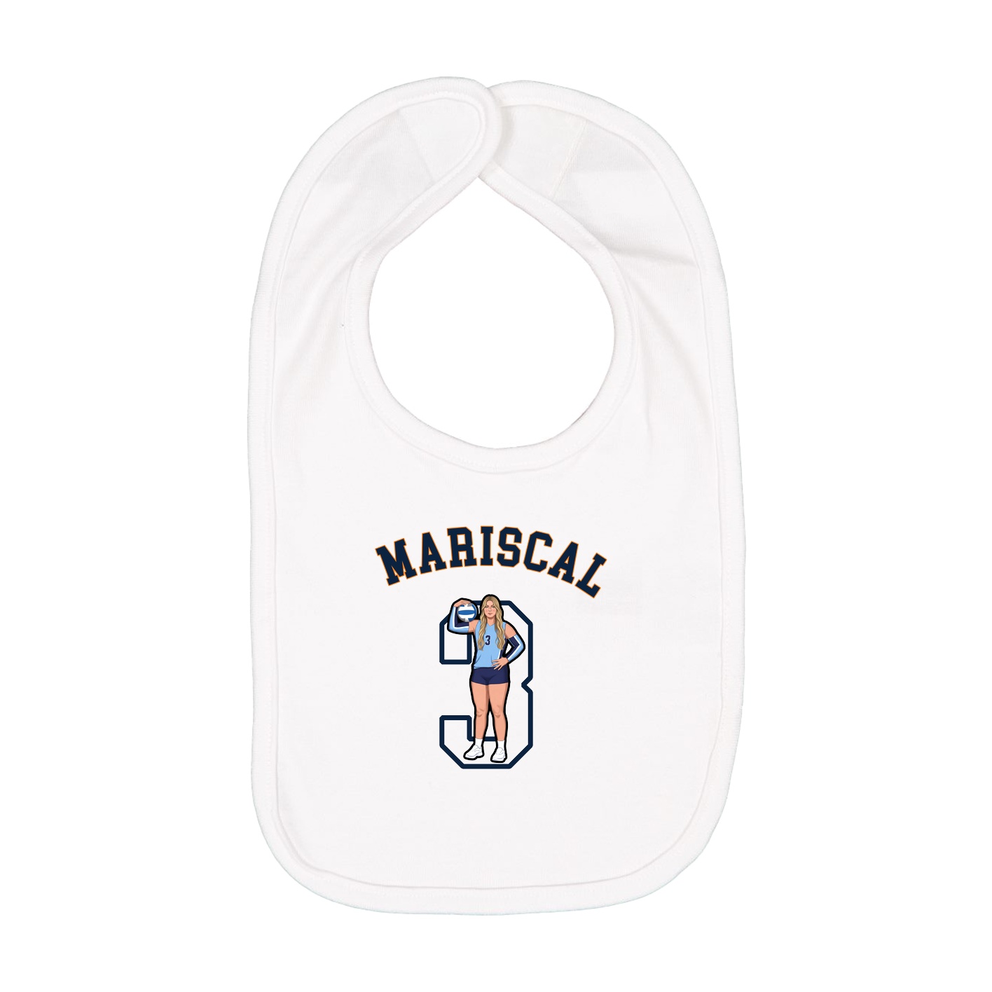 Infant Bib — Shirsey Arch in White