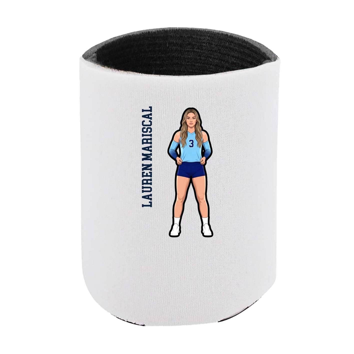 Can Holder — Name Vertical in White