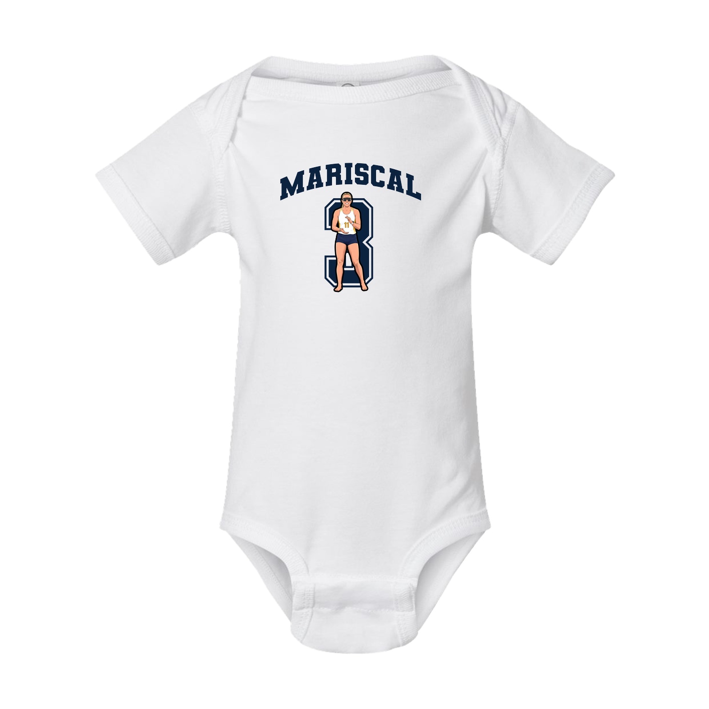 Baby Onesie — Number in White