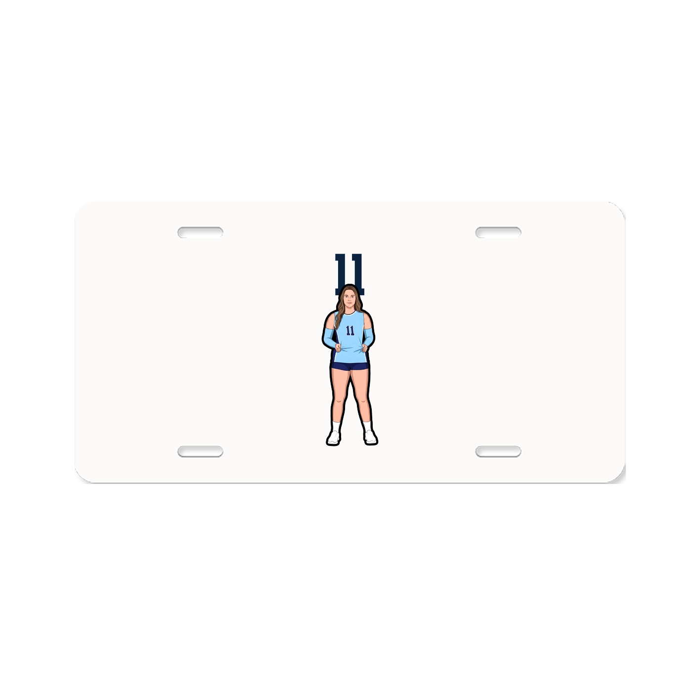 License Plate — Number Top in Classic