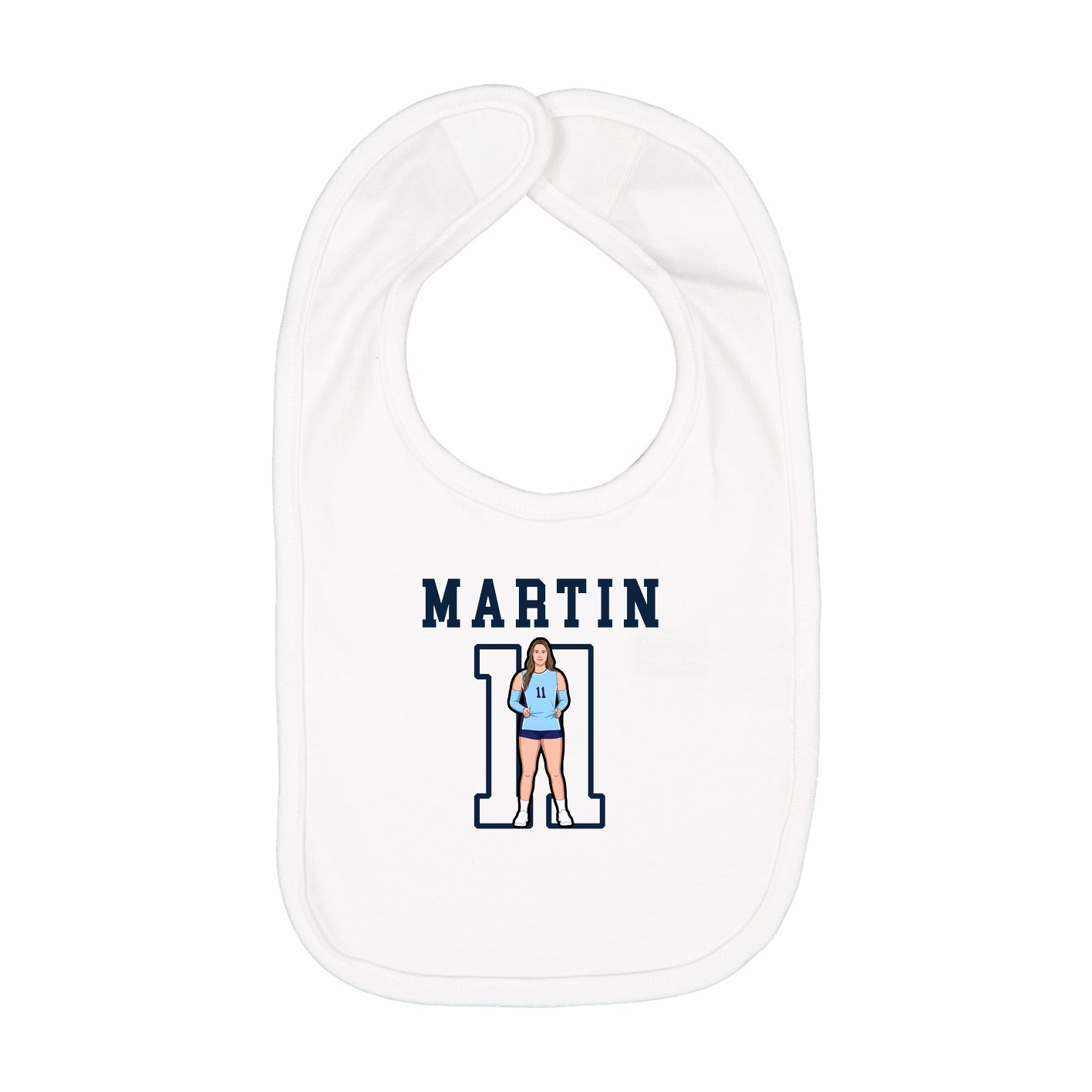 Infant Bib — Shirsey in White