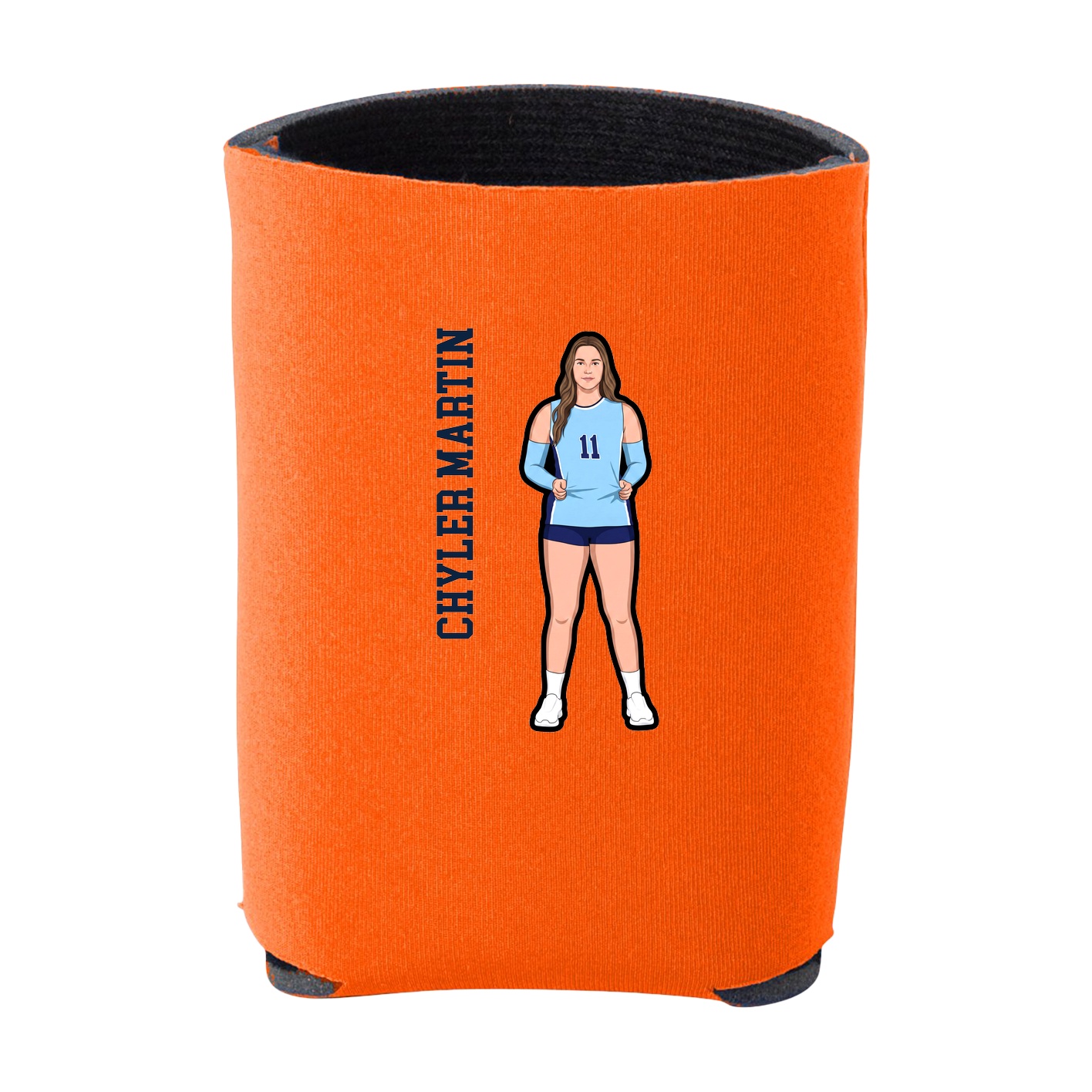 Can Holder — Name Vertical in Orange
