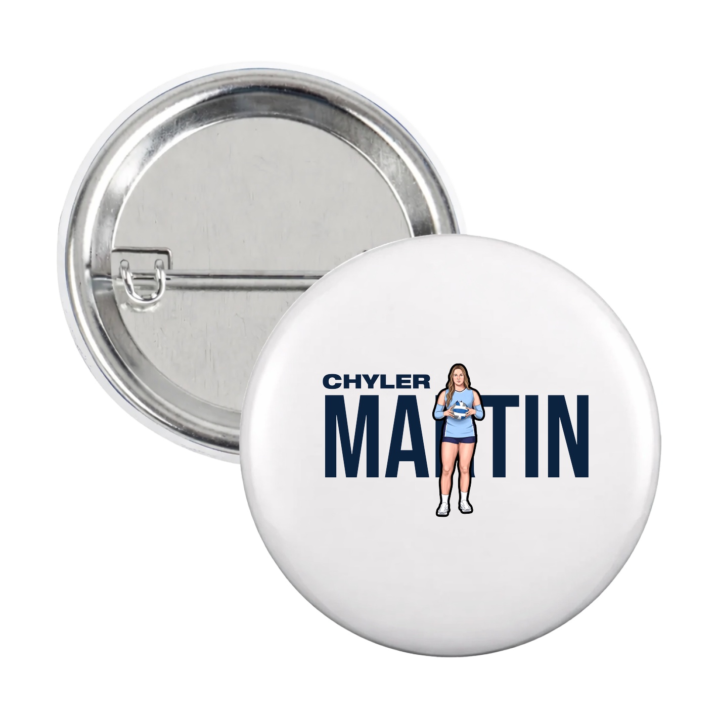 Game Day Button — Player Name in White