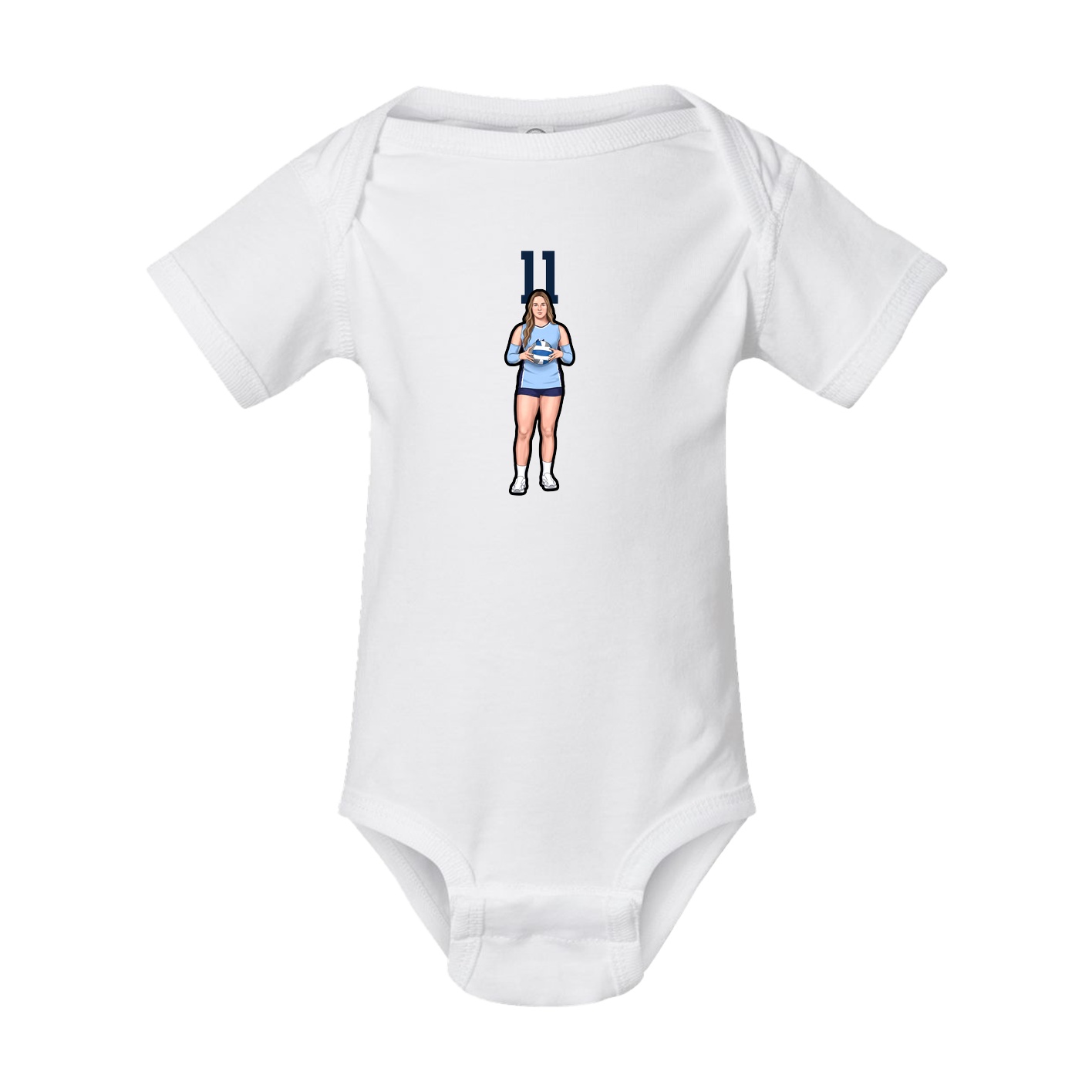 Baby Onesie — Number Top in White