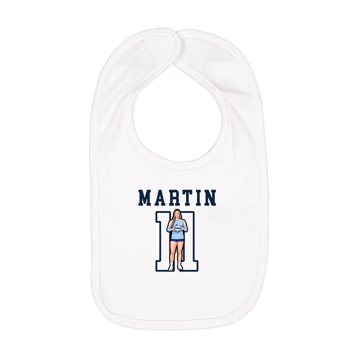 Infant Bib — Shirsey in White