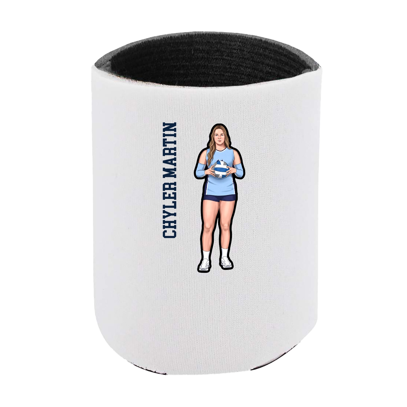 Can Holder — Name Vertical in White